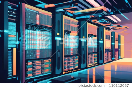 Server rack cluster in a data center  110112067