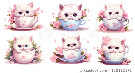 可愛的小貓在杯子裡 可愛的小貓在杯子裡 110112171