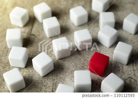 Closeup view of a bunch of small cubes Closeup view of a bunch of small cubes 110112593