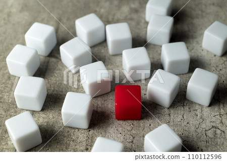 Closeup view of a bunch of small cubes 110112596