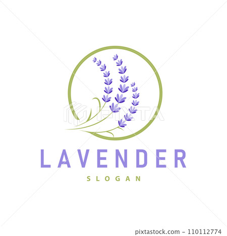 Lavender Logo Elegant Purple Flower Plant Illustration Floral Ornament Design Lavender Logo Elegant Purple Flower Plant Illustration Floral Ornament Design 110112774