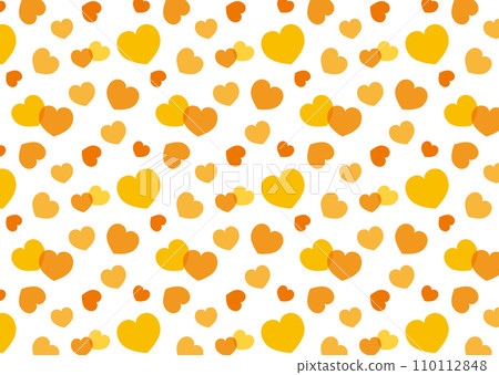 Cute heart seamless pattern background/orange 110112848