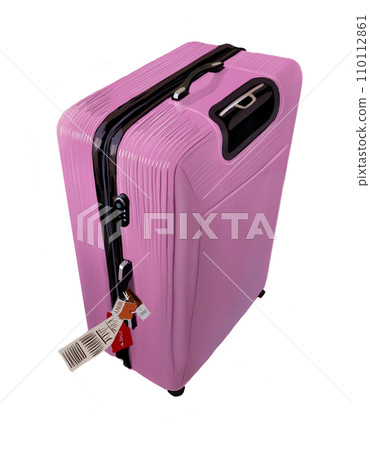 An angle viewed barbie pink hard side suitcase An angle viewed barbie pink hard side suitcase 110112861