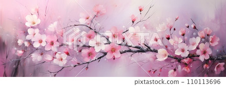 AI-generated content. soft pink cherry blossom 110113696