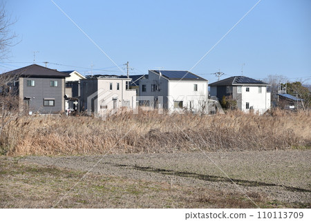 Residential area landscape with vacant land Residential area landscape with vacant land 110113709