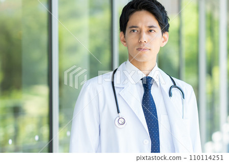 Young doctor working in a hospital 110114251