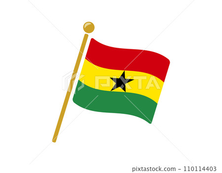 ghana flag icon vector illustration 110114403