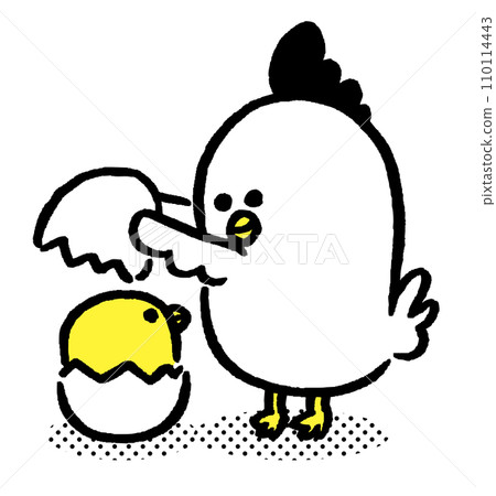 圓圓可愛的小雞的父母和孩子 110114443
