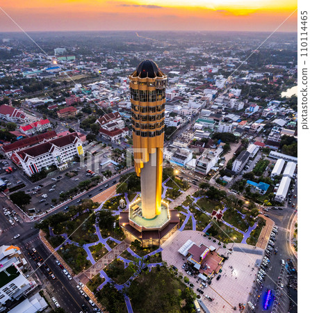 Aerial view of Roi Et Tower in Thailand Aerial view of Roi Et Tower in Thailand 110114465