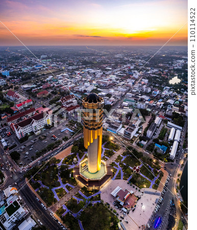 Aerial view of Roi Et Tower in Thailand 110114522