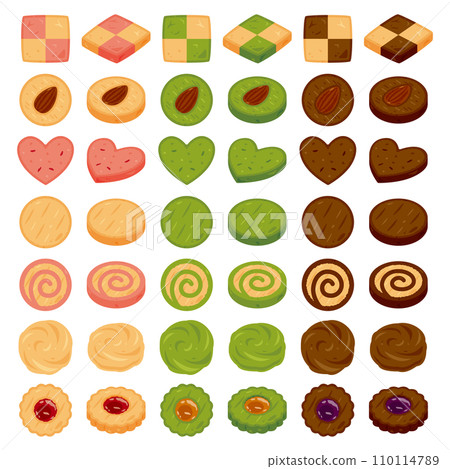各種類型的cookie集 各種類型的cookie集 110114789