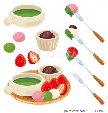 Matcha chocolate fondue set 110114920