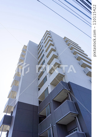 Exterior of the apartment and blue sky 110115422