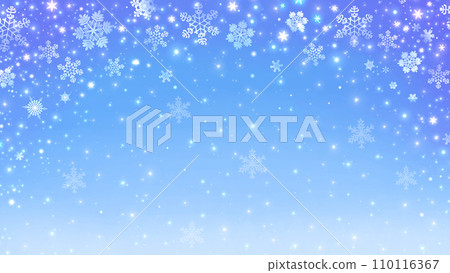 Winter background snow scene snow crystals 16:9 Winter background snow scene snow crystals 16:9 110116367