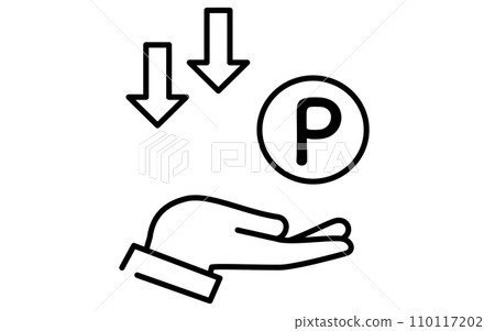 Icon showing profit and loss from poi activity, simple line drawing illustration Icon showing profit and loss from poi activity, simple line drawing illustration 110117202
