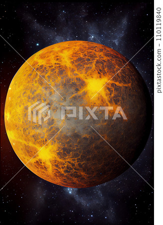 Solar system and space objects. AI generated 110119840