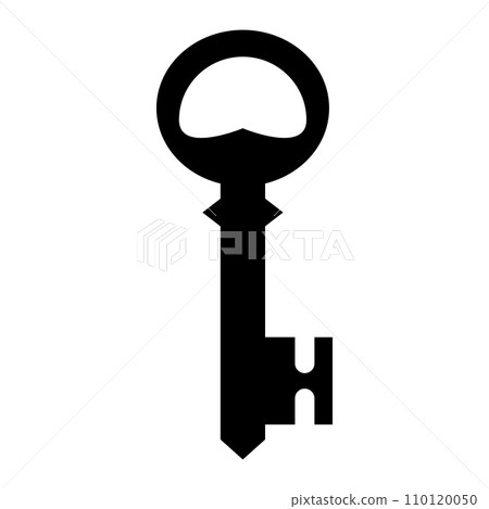 Key black vector icon on white background 110120050