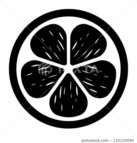 Lemon black vector icon on white background 110120099
