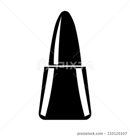 Lipstick black vector icon on white background Lipstick black vector icon on white background 110120107