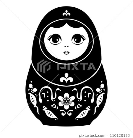 Matryoshka doll vector icon on white background Matryoshka doll vector icon on white background 110120153