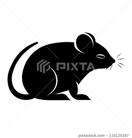Mouse black vector icon on white background 110120167