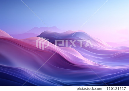 A symphony of colors: A fantastic hill that colors the evening time AI image 110121517