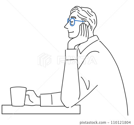 senior man drinking coffee senior man drinking coffee 110121804