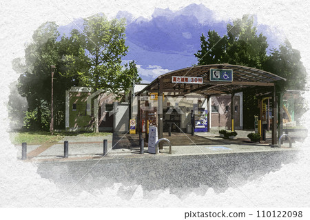 京都府舞鶴市水彩風格舞鶴停車場 110122098