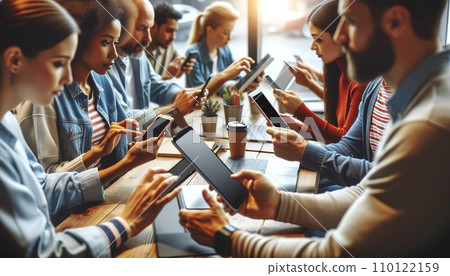 People who use digital devices 110122159