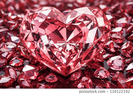 heart-shaped jewel background material 110122192