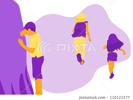 Kids playing Petak Umpet hide and seek Kids playing Petak Umpet hide and seek 110122577