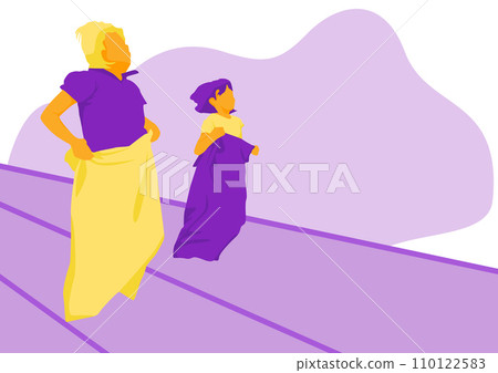 Balap karung Illustration Balap karung Illustration 110122583
