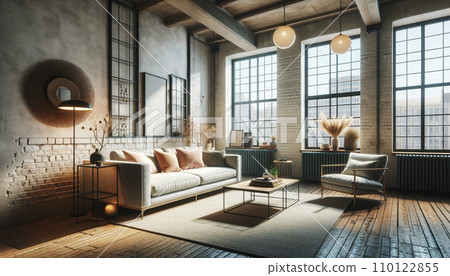 Stylish interior interior Brooklyn style 110122855