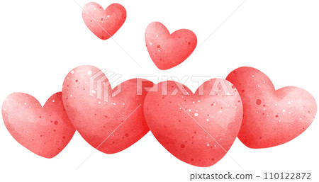 Cute a group of heart watercolor illustration, valentine's day Cute a group of heart watercolor illustration, valentine's day 110122872