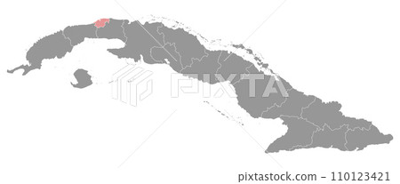 Havana map, administrative division of Cuba. Vector illustration. 110123421