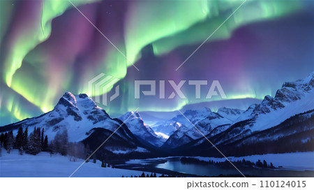 AI generated image/Aurora landscape 2 110124015