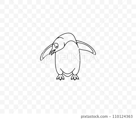 Subantarctic penguin or gentoo penguins, graphic design. Animal, bird, avian, feathered, antarctica and nature, vector design and illustration 110124363