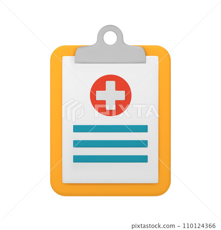 Medical form, medical report, health data, clipboard and notes on it, clipboard, application form, health insurance, medical history concepts, 3d vector illustration. Medical form, medical report, health data, clipboard and notes on it, clipboard, application form, health insurance, medical history concepts, 3d vector illustration. 110124366
