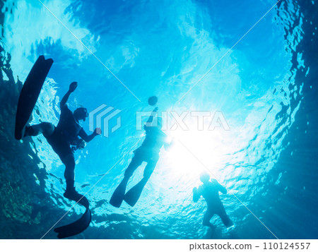 A beautiful porcupine fish (family Porcupineidae) floating on the water surface of Hirizo Beach. Crossed from Nakagi, Minamiizu Town, Kamo District, Izu Peninsula, Shizuoka Prefecture. A beautiful porcupine fish (family Porcupineidae) floating on the water surface of Hirizo Beach. Crossed from Nakagi, Minamiizu Town, Kamo District, Izu Peninsula, Shizuoka Prefecture. 110124557