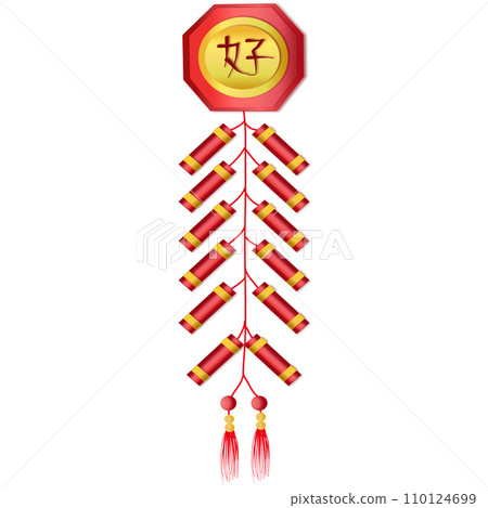 Red Chinese firecrackers are hanging Red Chinese firecrackers are hanging 110124699