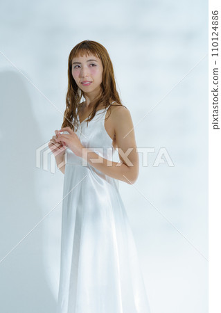 Transparent female portrait 110124886