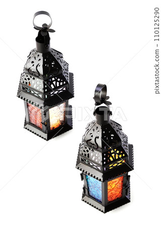 beautiful lantern isolation on white background beautiful lantern isolation on white background 110125290