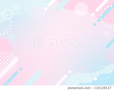 Spring pink light blue pop wave gradation background 110126527