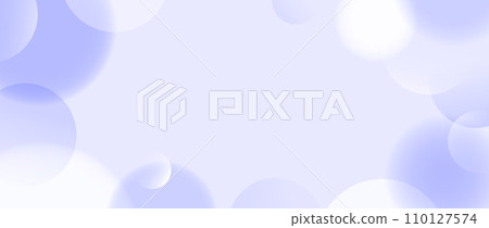 Soft blue sphere background. Abstract light floating bubble or ball wallpaper. Blur gradient circle backdrop. Vector horizontal design template for banner, poster, presentation, brochure, leaflet 110127574
