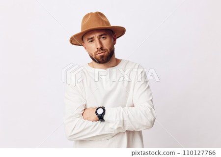 Face man person adult portrait background caucasian man young Face man person adult portrait background caucasian man young 110127766