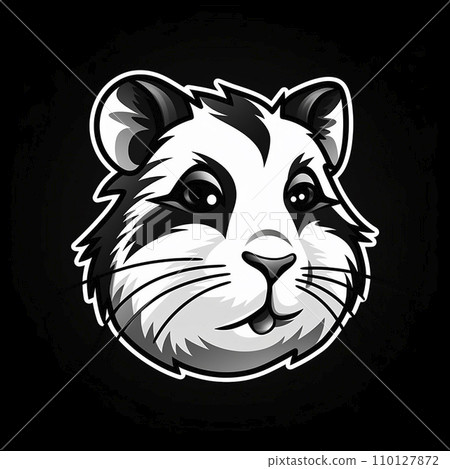 Fat cute hamster, logo, monochrome drawing, hamster Icon, lemming symbol, pet portrait, mouse pictogram, for laser engraving Fat cute hamster, logo, monochrome drawing, hamster Icon, lemming symbol, pet portrait, mouse pictogram, for laser engraving 110127872
