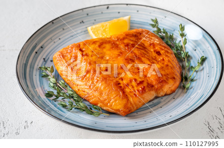 Baked salmon fillet Baked salmon fillet 110127995