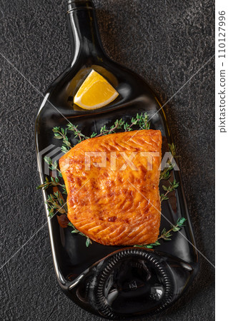 Baked salmon fillet 110127996