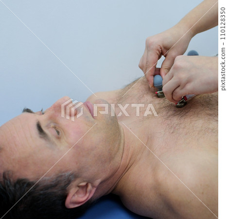 Young patient is being examined in the cardiology department Young patient is being examined in the cardiology department 110128350