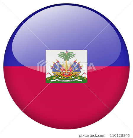Haiti flag button. Haiti flag button. 110128845
